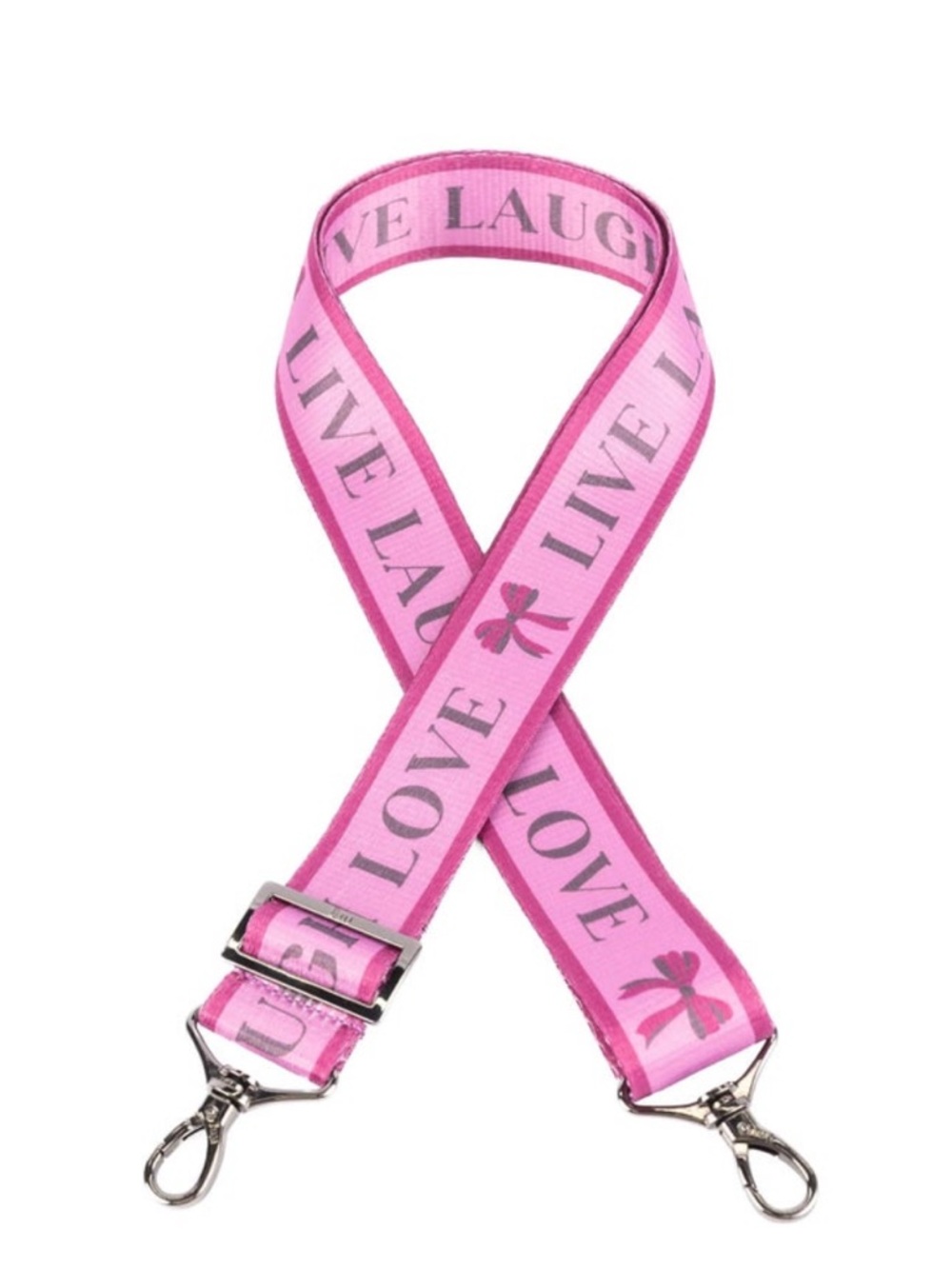 Lug 1.5" Webbed Inspirational Strap Live Laugh Love Petite Bowgyle Purple
